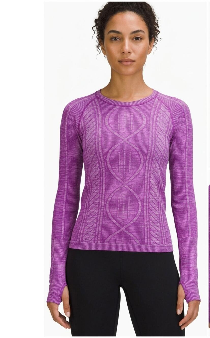 Lululemon Crew Neck Knit Lightweight Stretch Top Women See Measurements